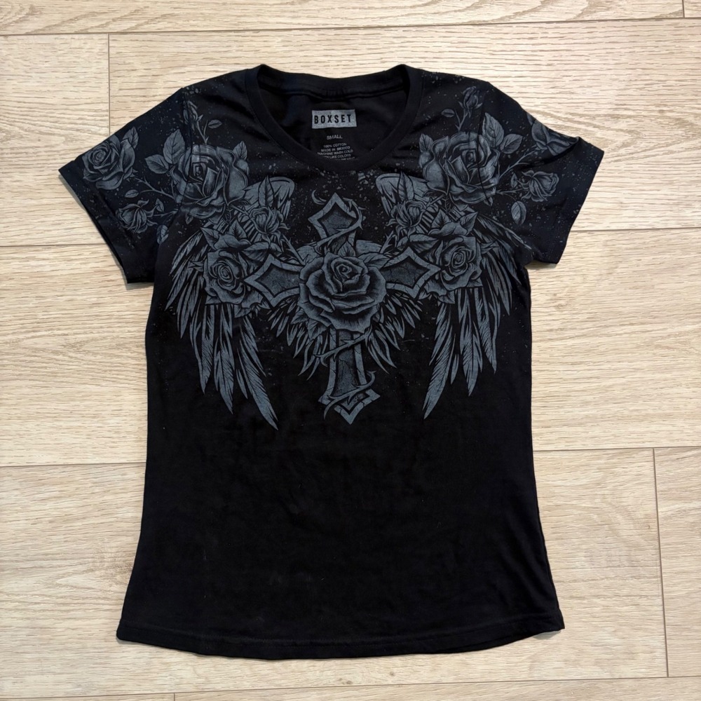 Vintage Y2K Women's Grunge Affliction Type Top Size Small